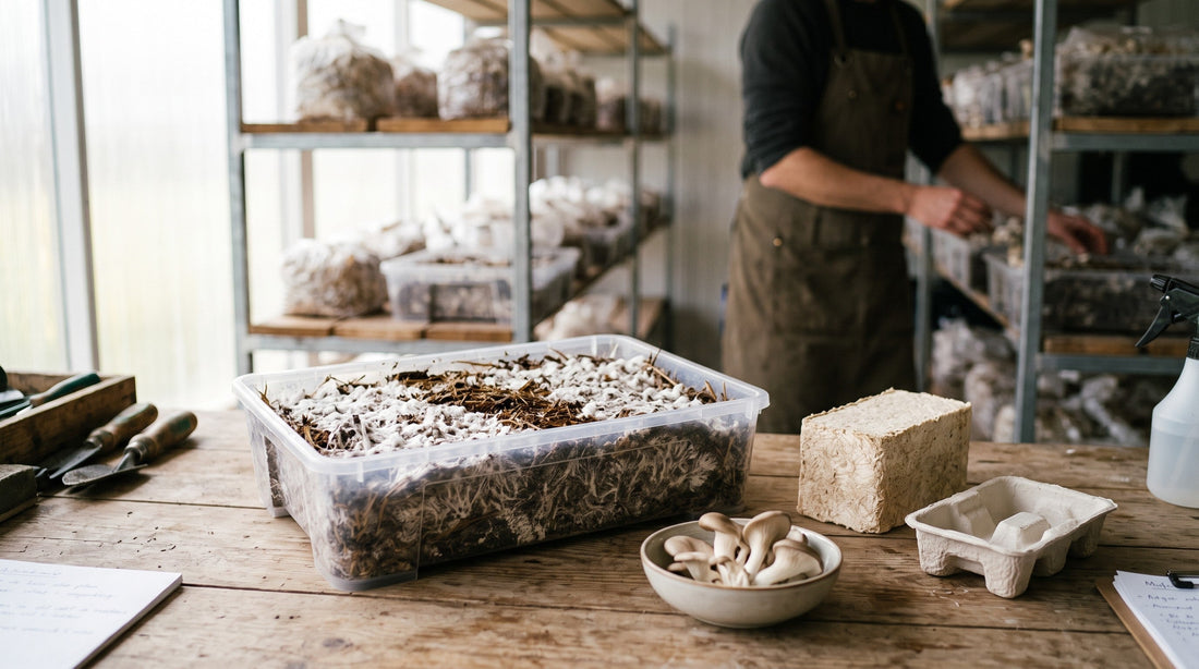 Mycelium in het nieuws: gevels, doodskisten, verpakkingen en eiwit uit dezelfde schimmel als in je kweekset